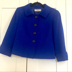 Tahari Blue Boxy Blazer